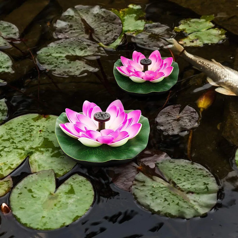 Lotus Shape Floating Garden Fo - Floating Solar Fountain Water Pump 评论和价格