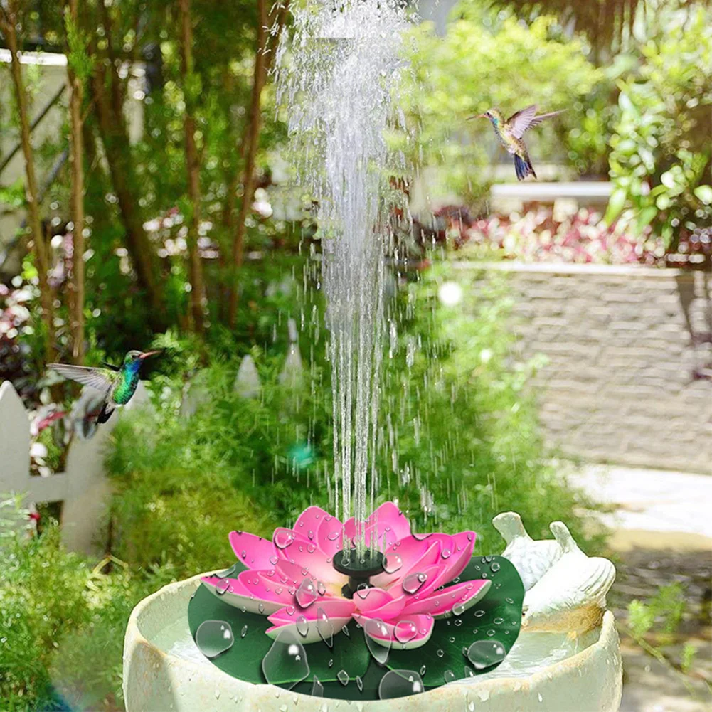 Lotus Shape Floating Garden Fo - Floating Solar Fountain Water Pump 评论和价格