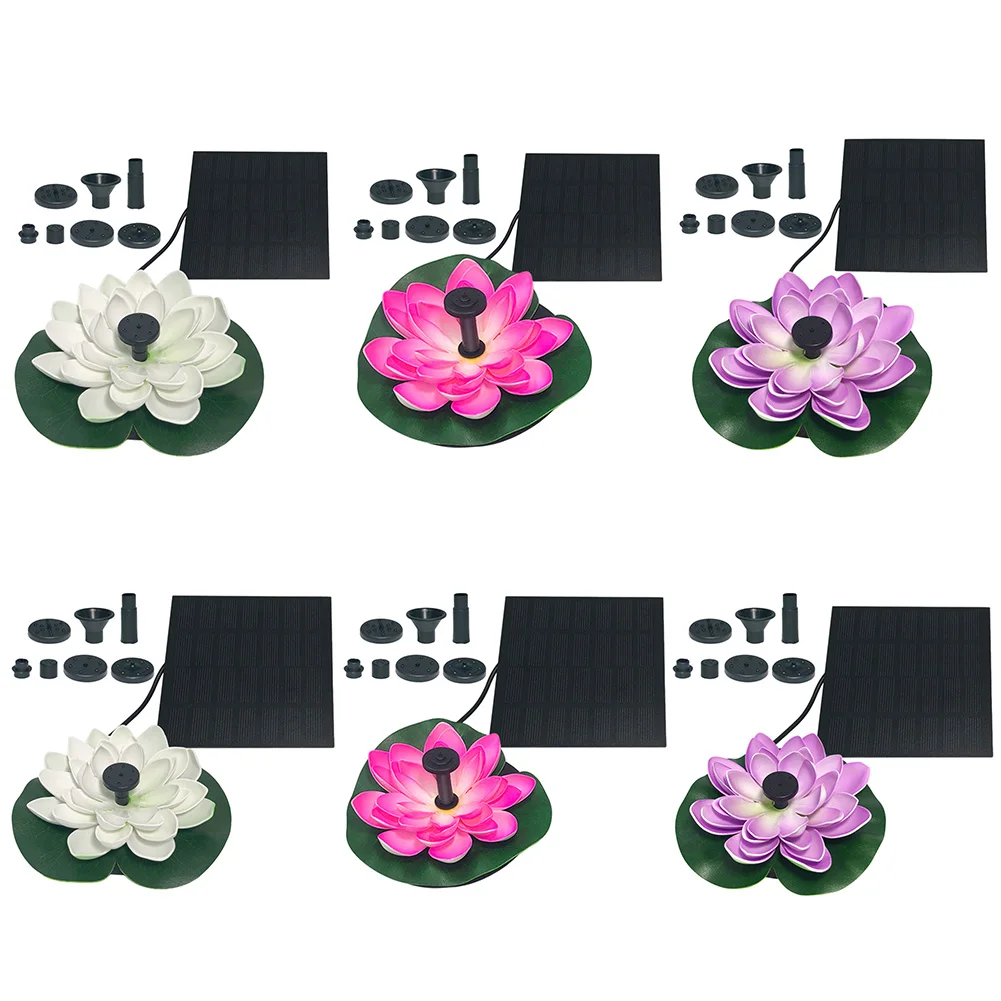 Lotus Shape Floating Garden Fo - Floating Solar Fountain Water Pump 评论和价格