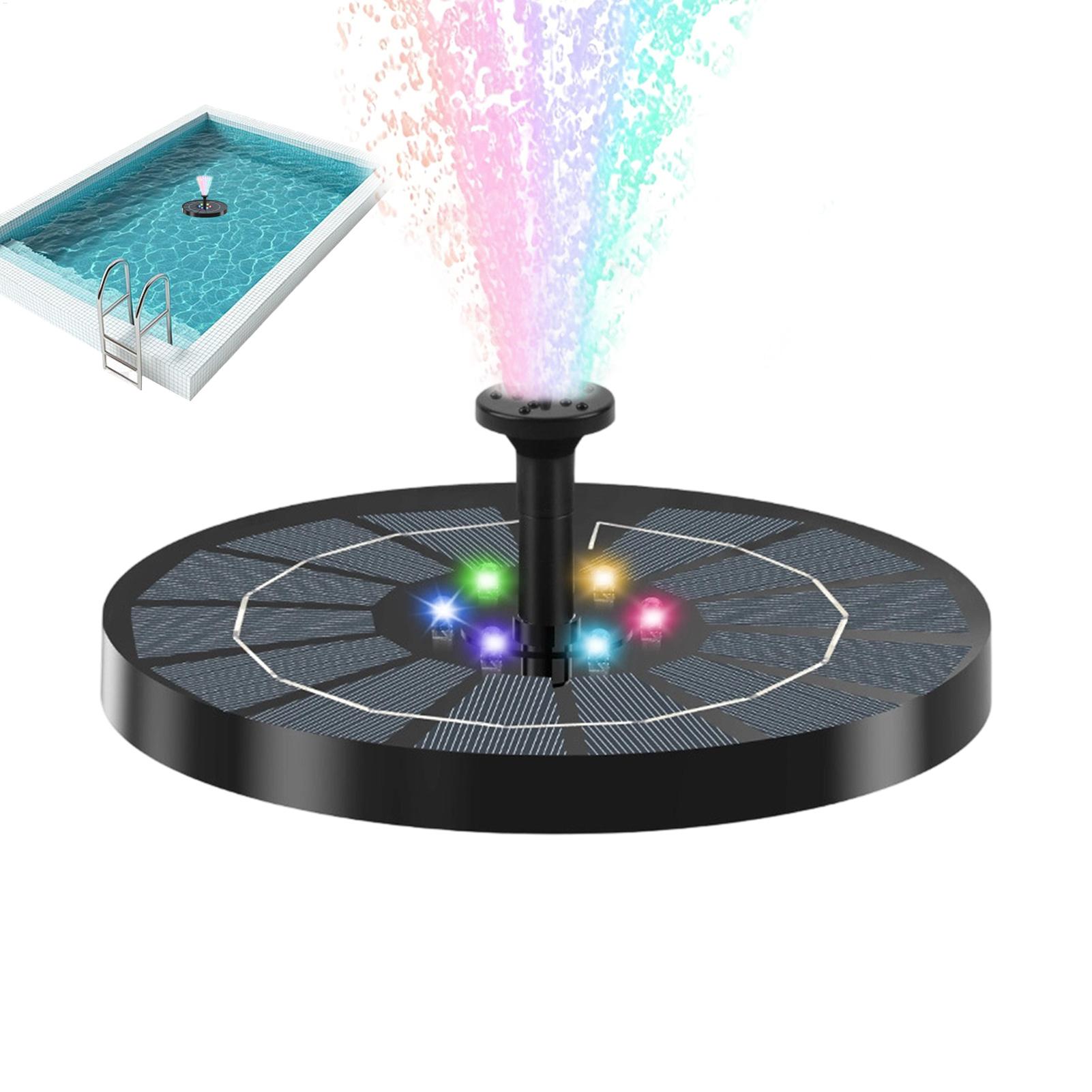 Bird Bath Fountain with Lights - Floating Solar Fountain Water Pump 评论和价格