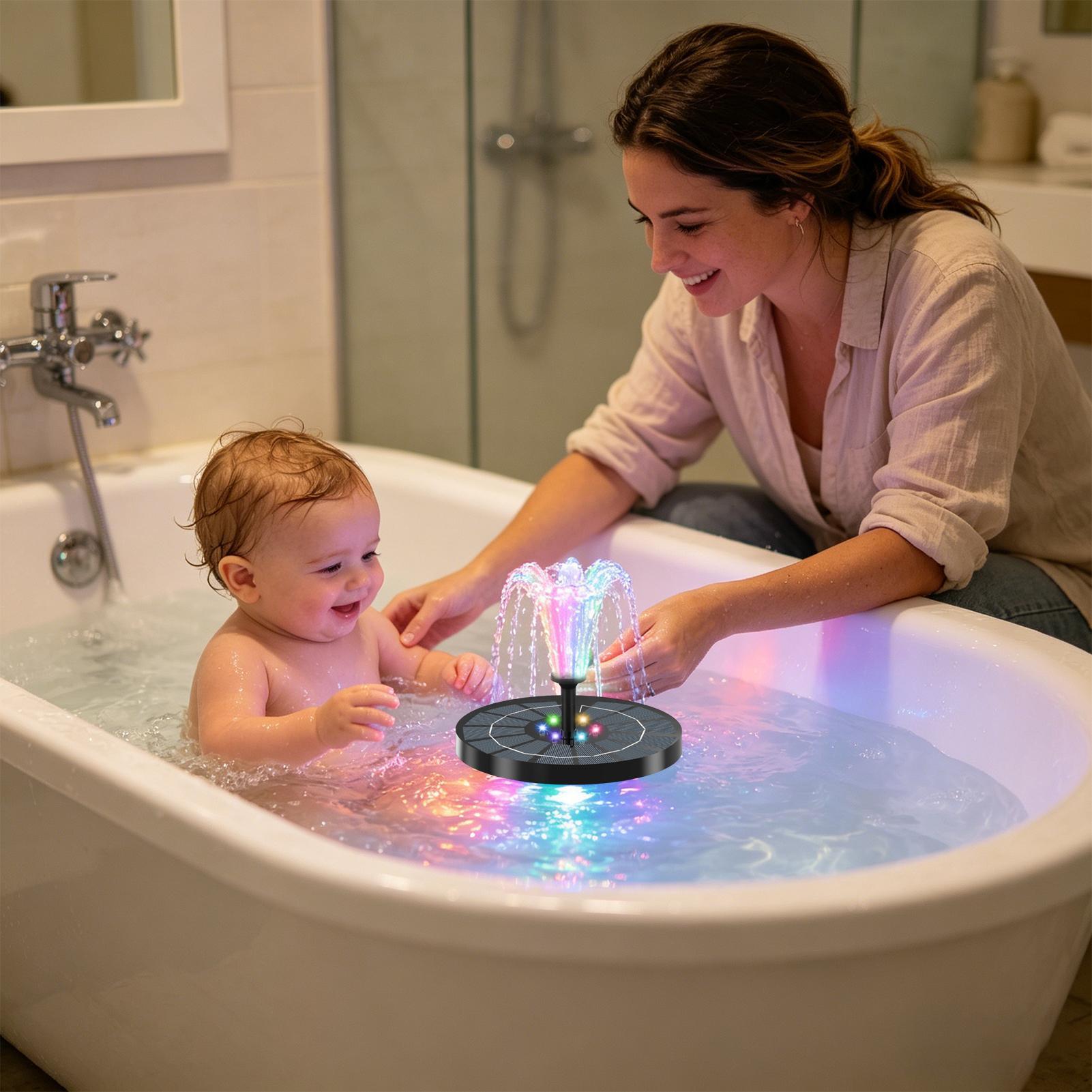 Bird Bath Fountain with Lights - Floating Solar Fountain Water Pump 评论和价格