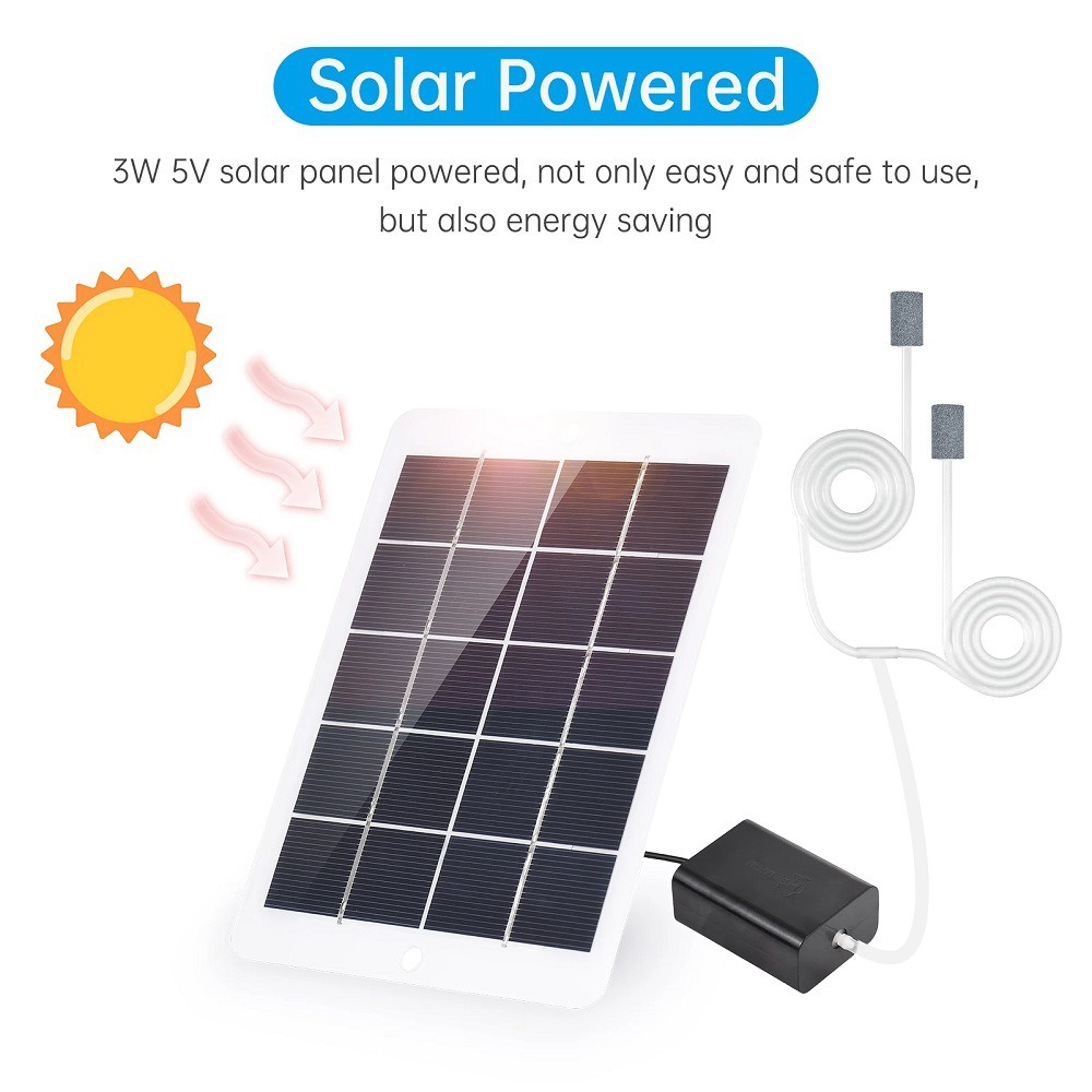 Durable 3W 5V Solar Oxygen Pum - Solar Pond Aerator Oxygen Pump 评论和价格
