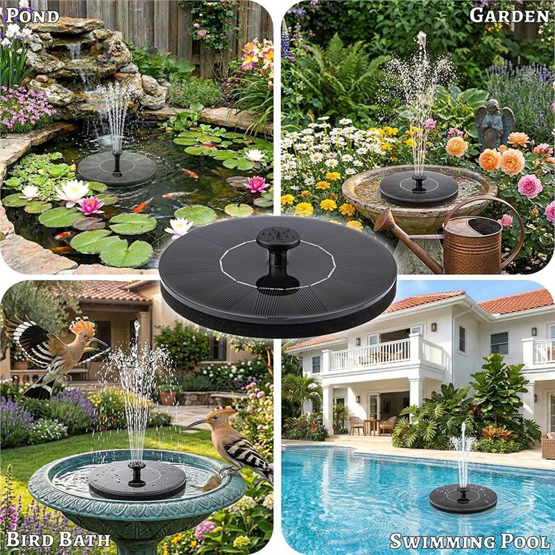 B08B-No Battery Solar Fountain - Floating Solar Fountain Water Pump 评论和价格