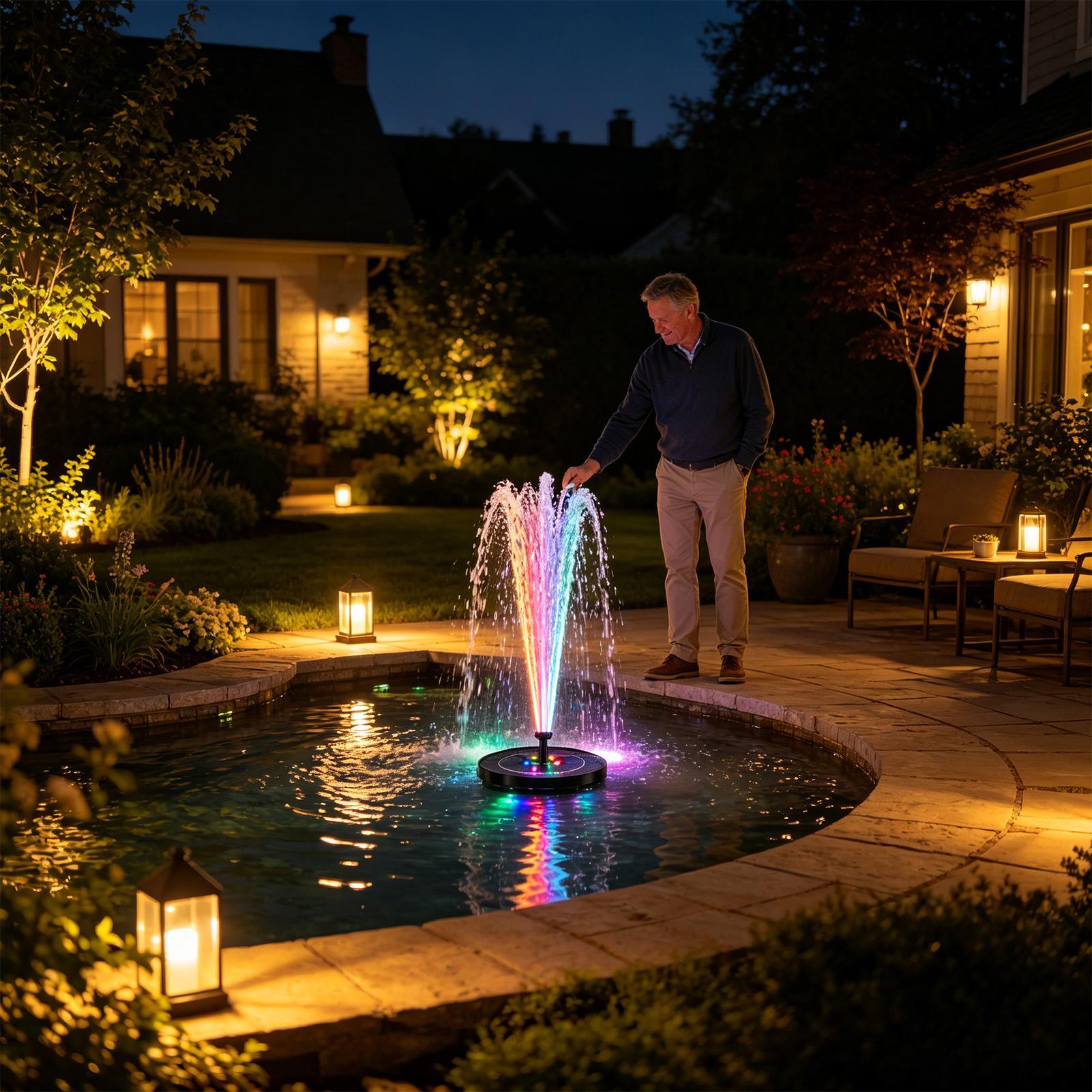 Floating Solar Bird Bath Fount - Floating Solar Fountain Water Pump 评论和价格
